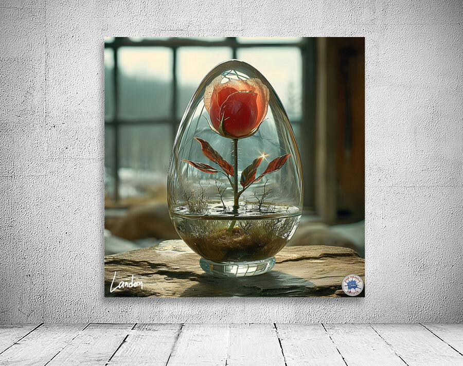 Rosey Glass Egg 4 Wall Preview