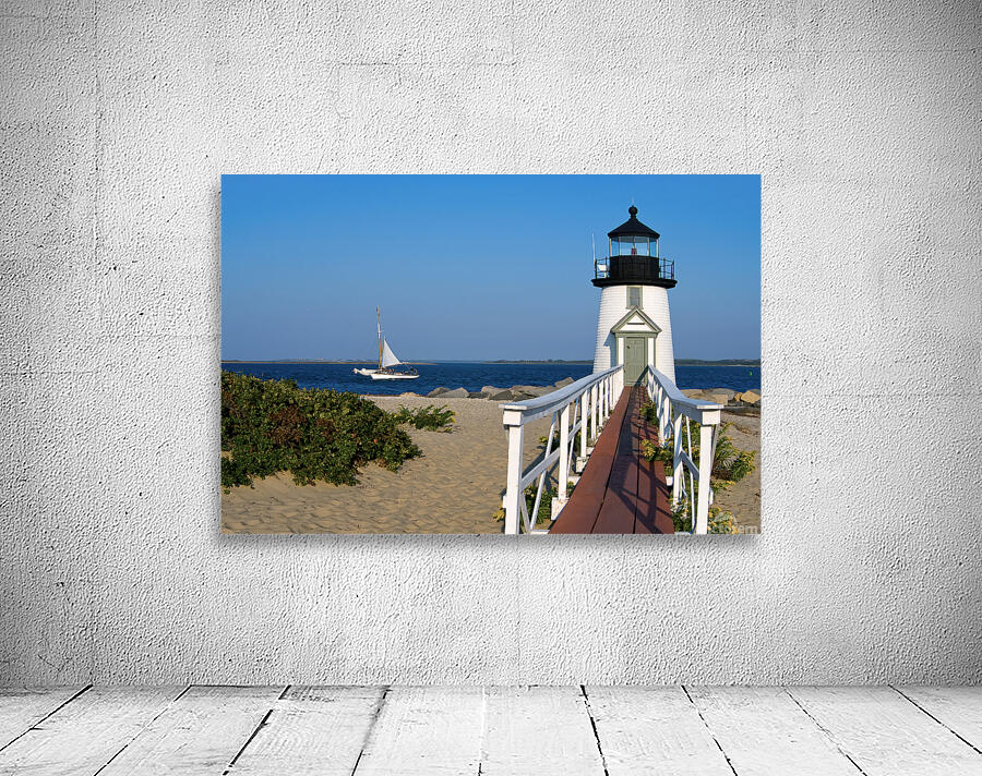 Brant Point Lighthouse Guides Mariners Into Nantucket Harbor in Massachusetts by Allan Wood
