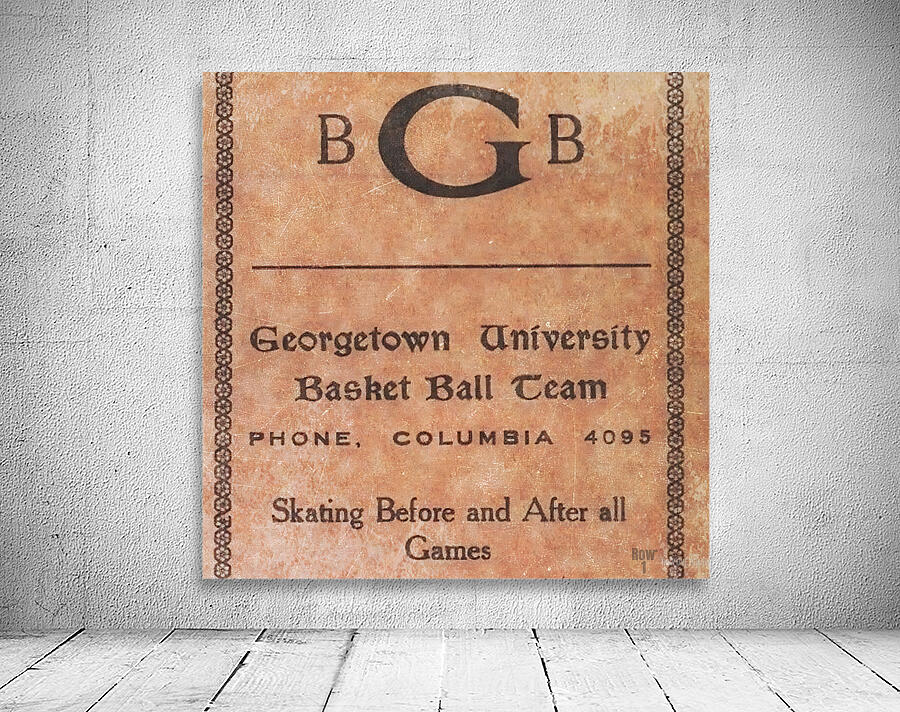 Vintage Georgetown Hoyas Basketball Art Wall Preview
