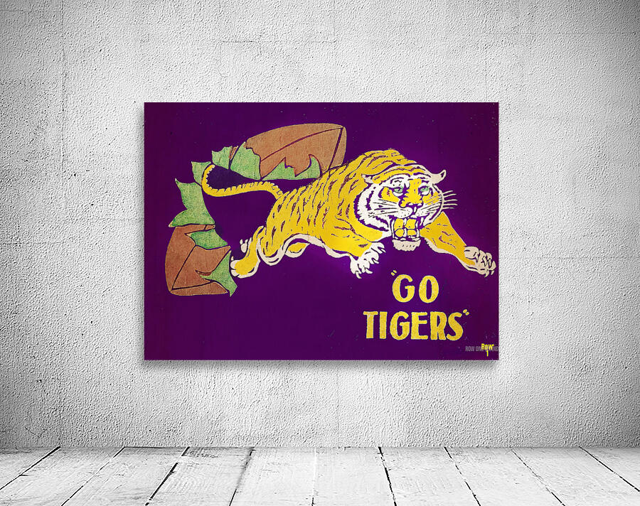 Vintage LSU Tiger Football Art Wall Preview