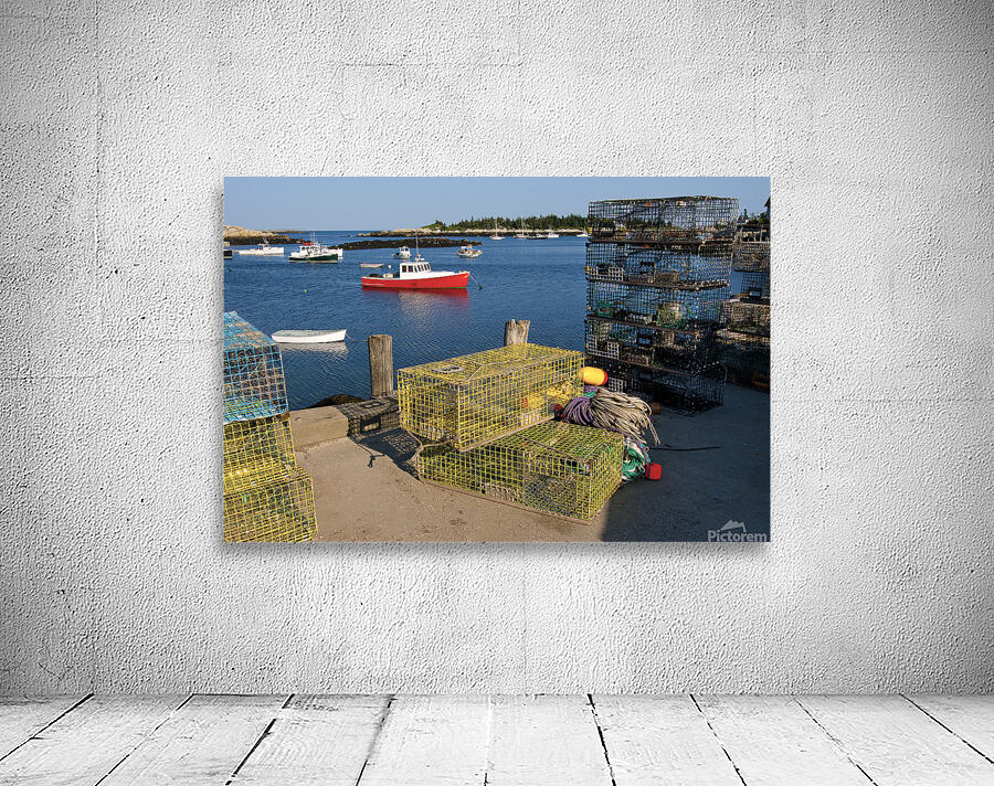 Lobster Boats in Remote Matinicus Harbor in Maine Wall Preview