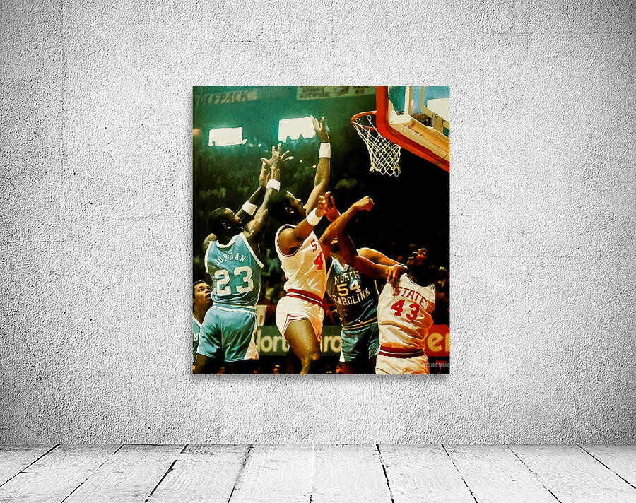 1983 North Carolina vs. NC State Basketball Action Wall Preview