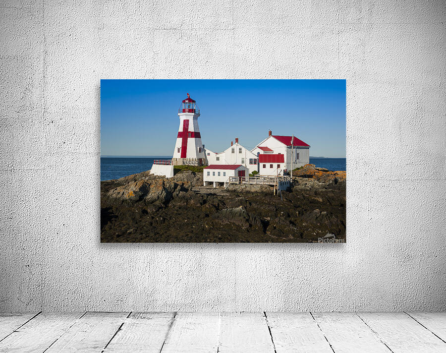 Head Harbor Lighthouse with Distintive Red Cross on Campobello Island in Canada by Allan Wood