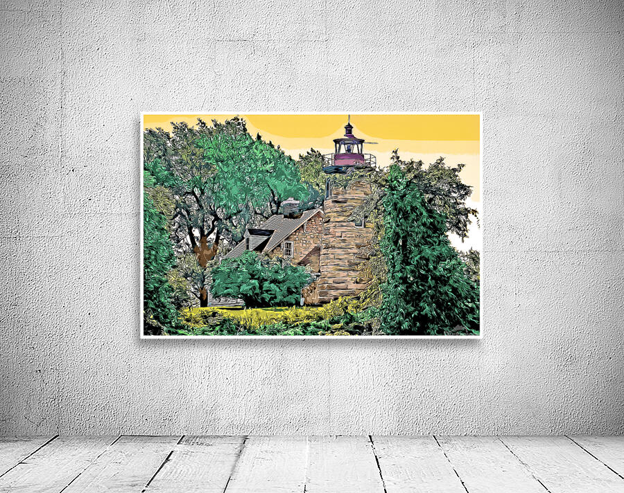 Windmill Point Lighthouse in Early Morning in Vermont - Illus. Wall Preview