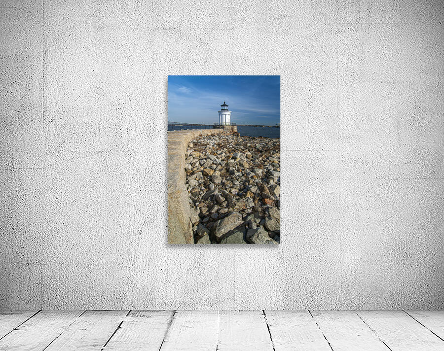 Breakwater Leads to Portland Breakwater Bug Light in Maine Wall Preview