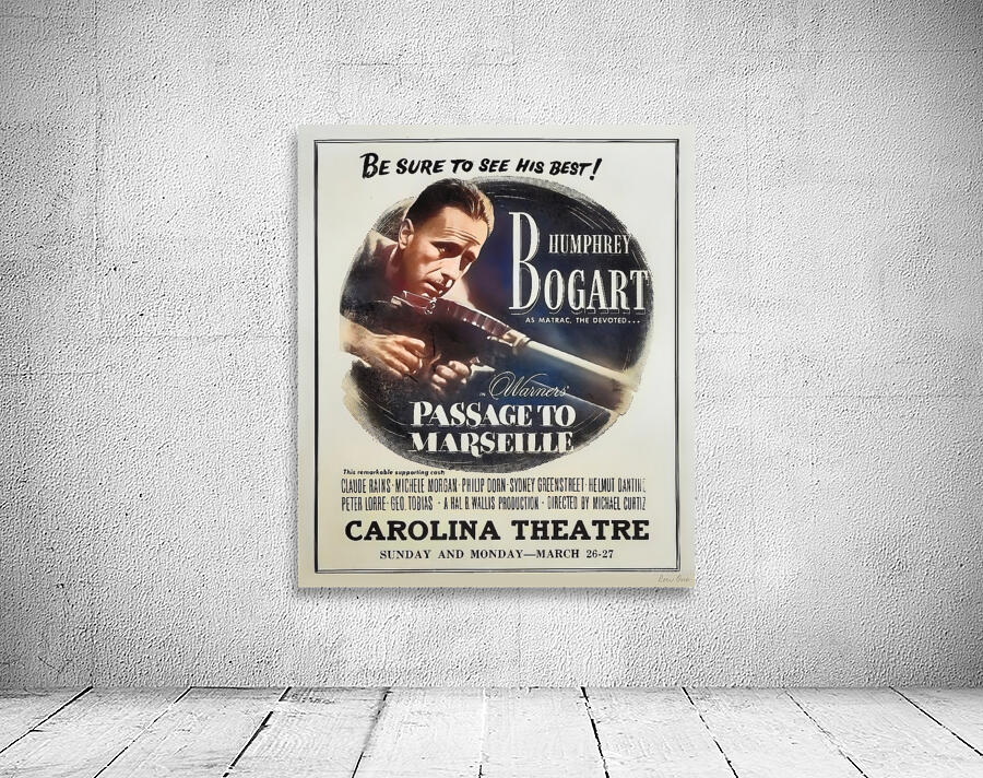 Humphrey Bogart in Passage to Marseille Wall Preview
