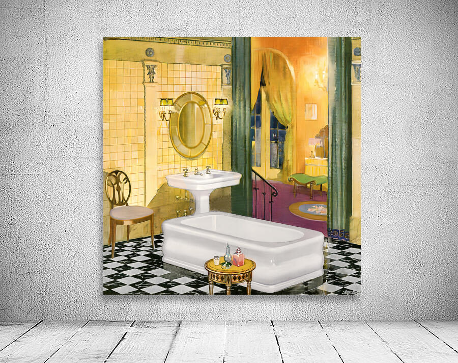 1920s Bathroom Interior Design Wall Preview