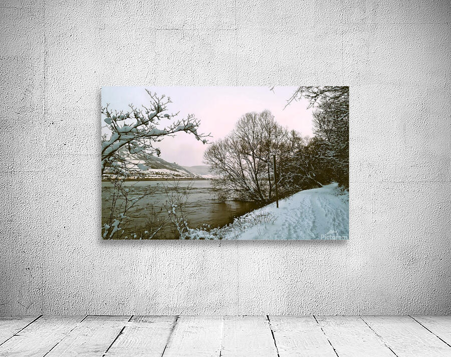 Snowy Sunset On Riversite Vintage Wall Preview