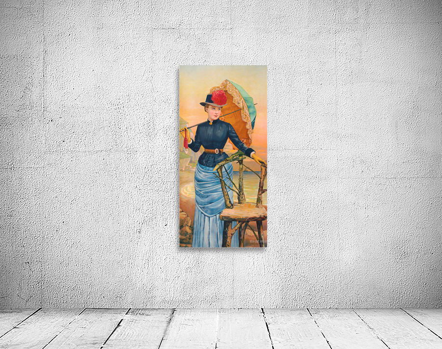 Late 1800s Woman With Umbrella by Row One Brand