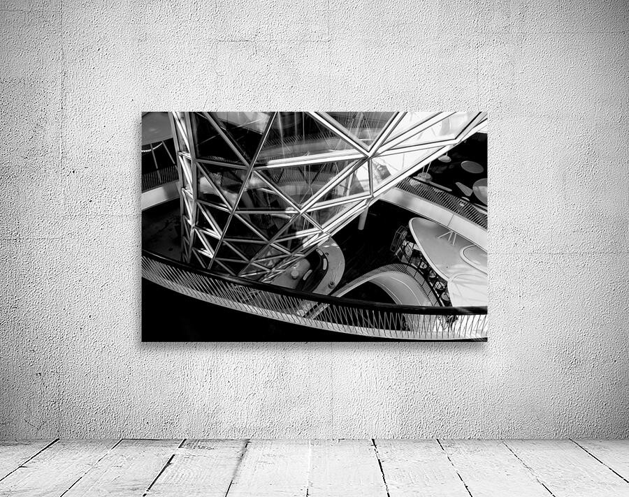 MyZeil Glass Tube in Black and White Wall Preview
