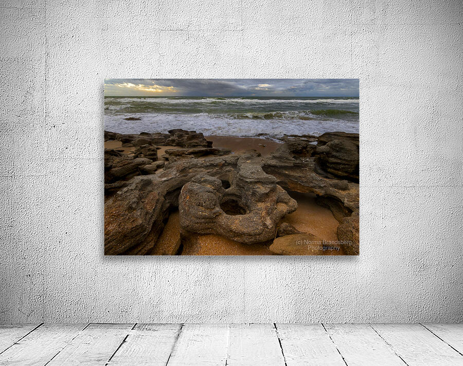 Palm Coast Rocks Sunset Wall Preview