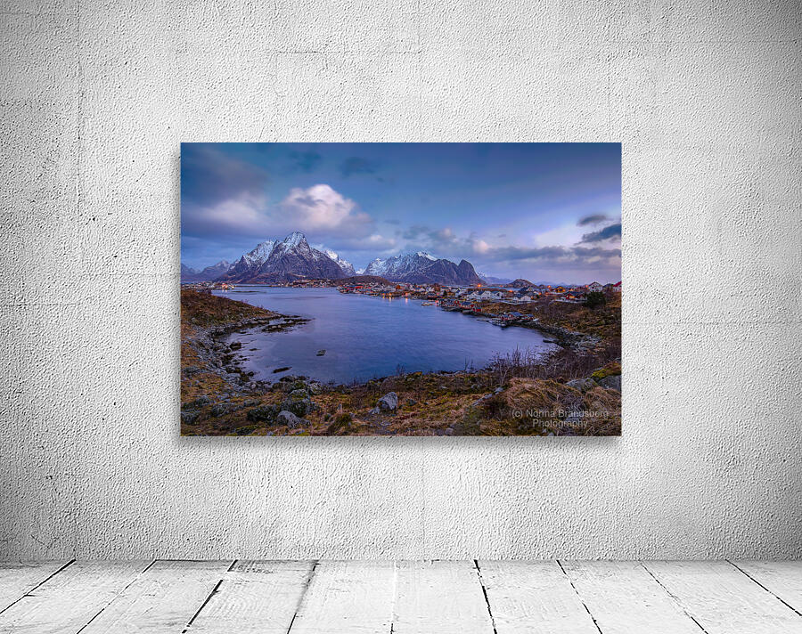 Lofoten Reine Water Mountain Landscape Wall Preview