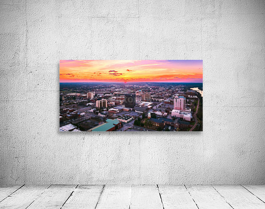 Downtown Augusta GA Sunset Aerial View DJI 0570.j by Sanjeev Singhal