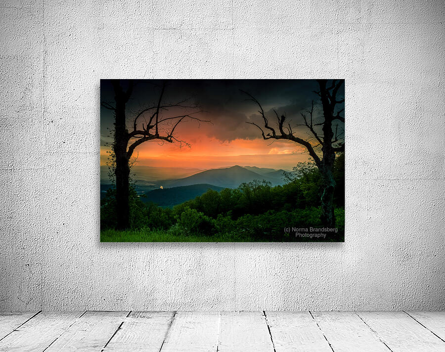 Blue Ridge Overlook at Sunset by Norma Brandsberg Photography