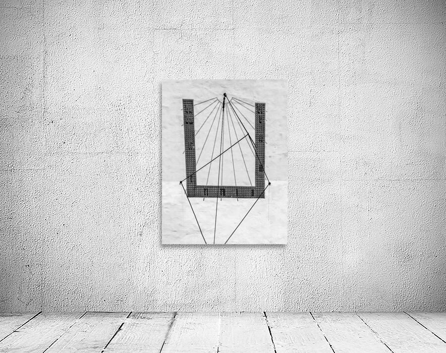 Frankfurt am Main Sundial in Black and White Wall Preview