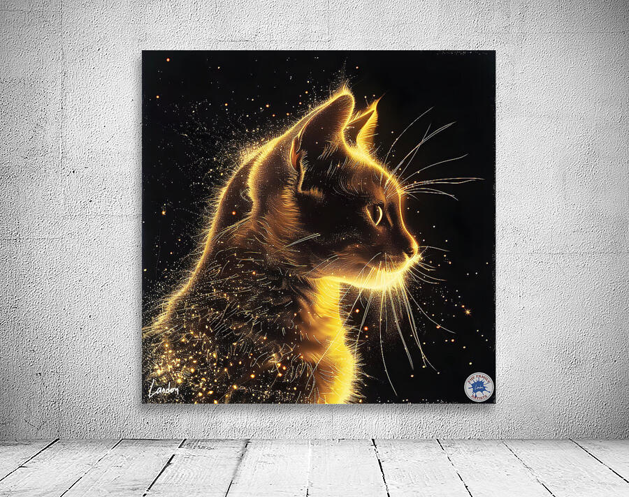 Cat Golden Glow 2 Wall Preview