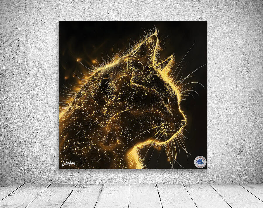 Cat Golden Glow 4 Wall Preview