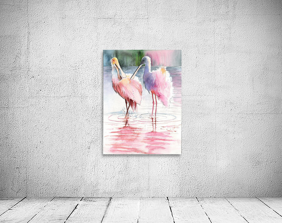 Spoonbills in Florida by Hubert ABITBOL