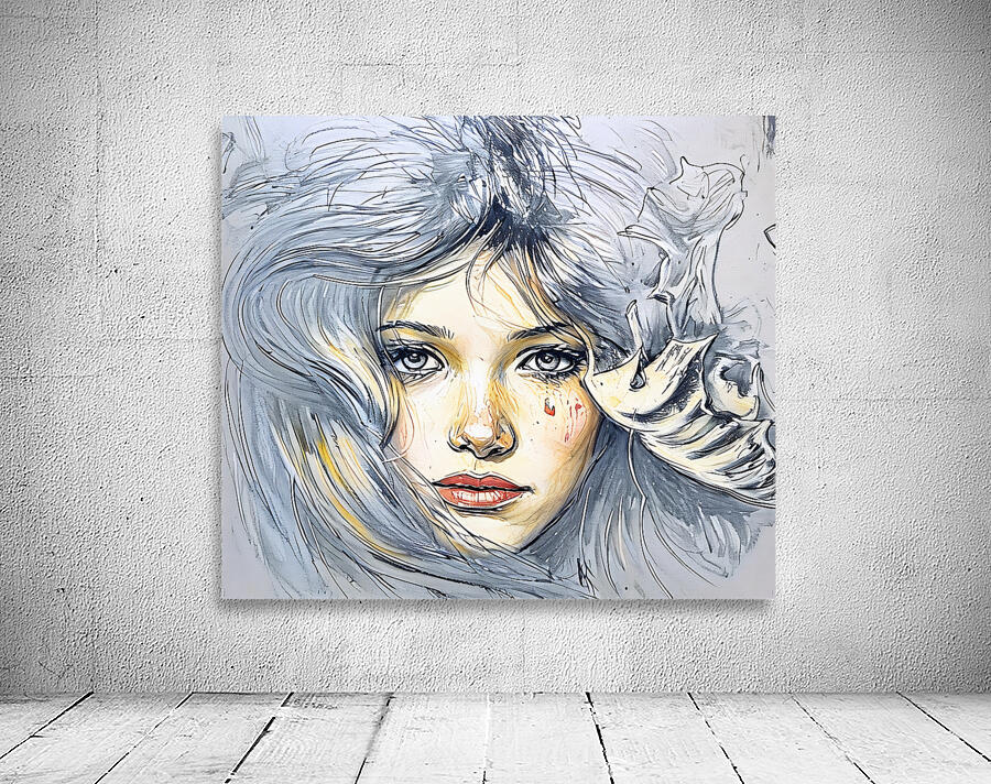 ArtXcl 027 sad face with a tear  Wall Preview