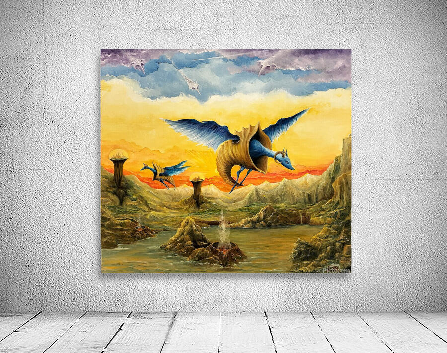 Blue Dragon Wearing Conch Vest Gregory Pyra Piro oil painting ref 475525 by Gregory Pyra Piro