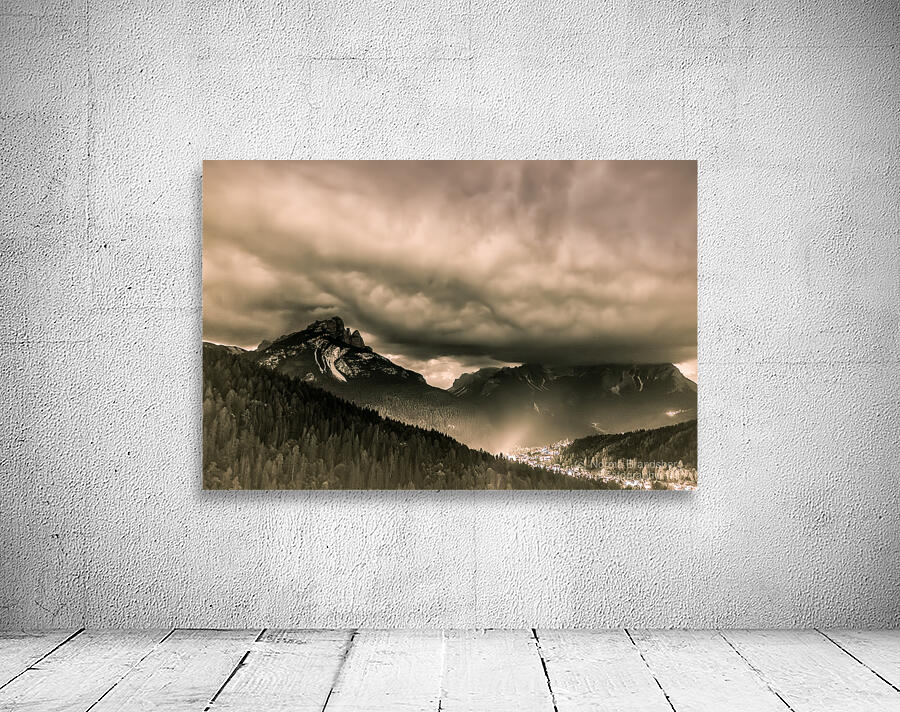 Impending Storms Over the Dolomites Wall Preview