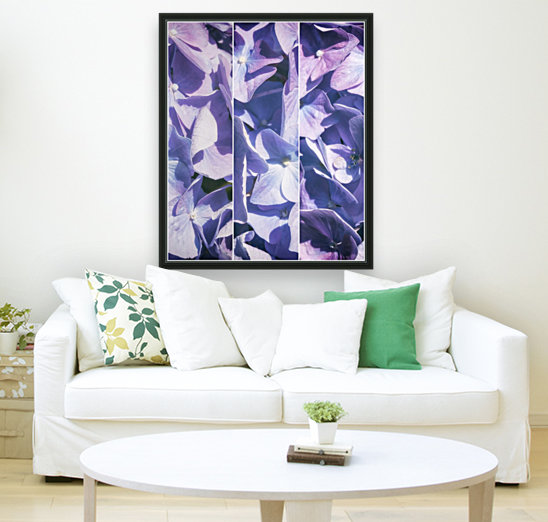 Lavender Hydrangea Triptych Reproduction