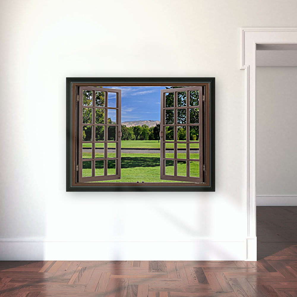 Relaxing Nature Walk - Lawn and Distant Hills Reproduction