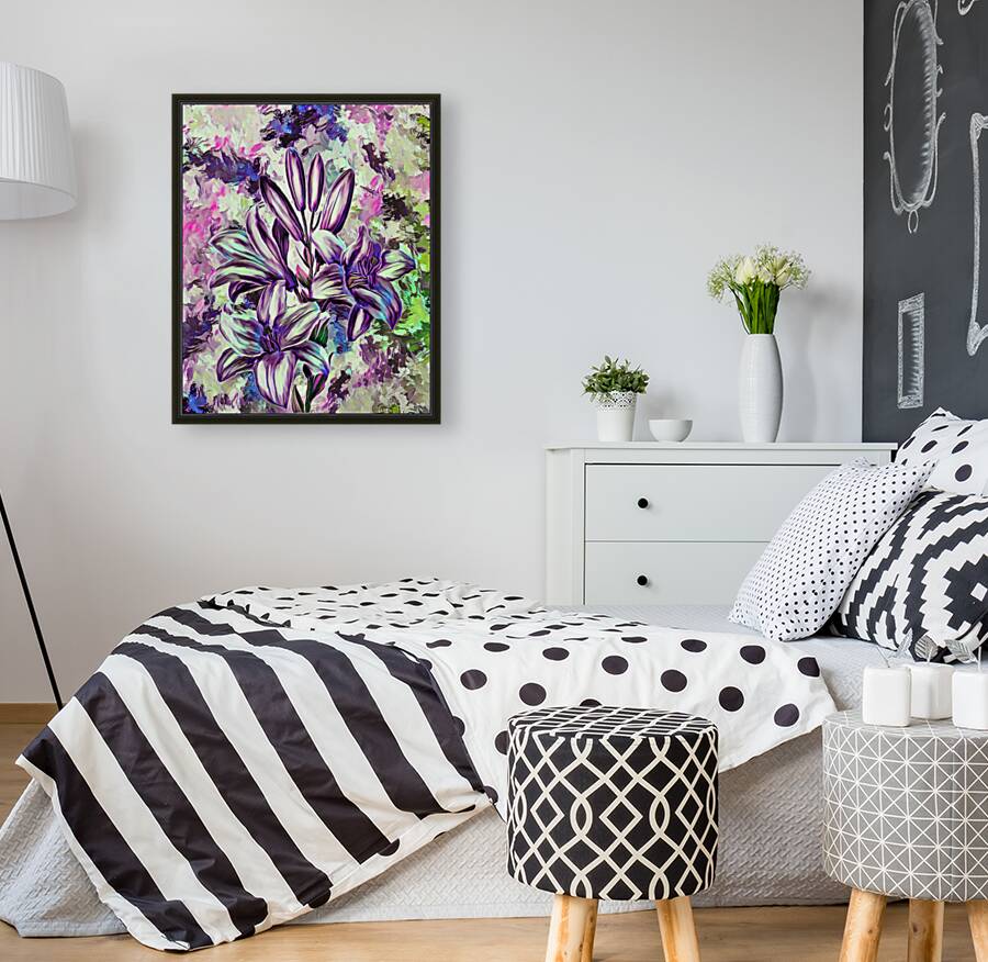 Arte 141 Flowers oil paint style Reproduction