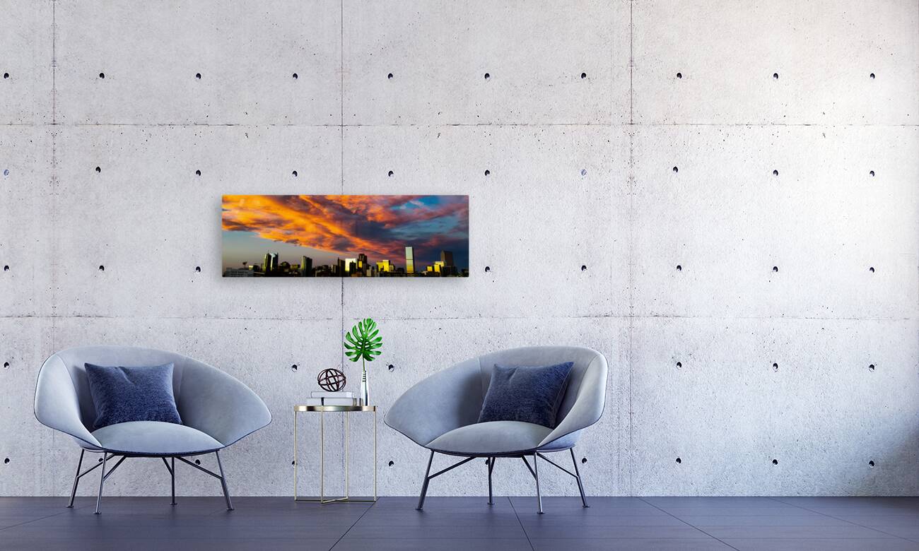 Mile High Glow - Panoramic Reproduction