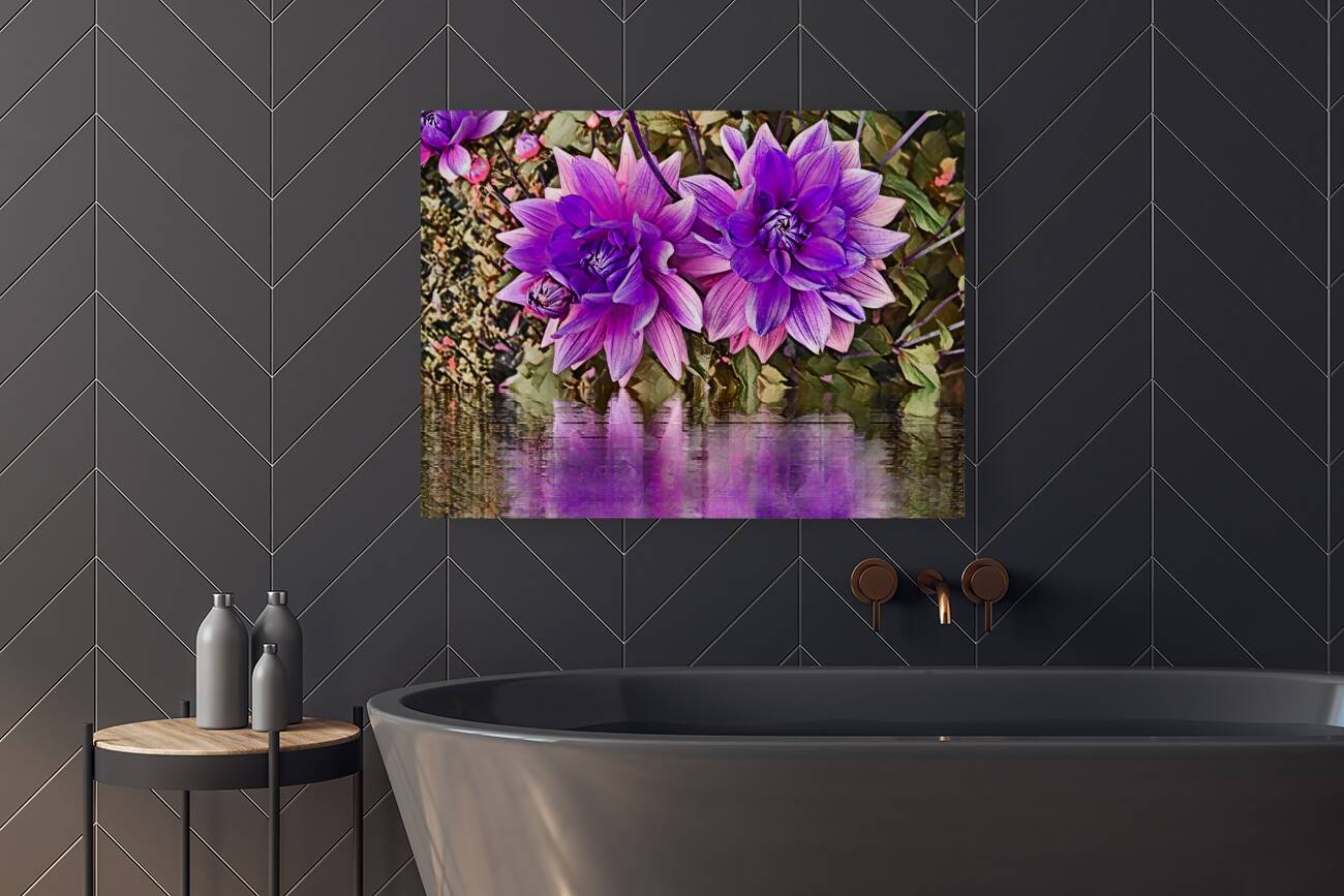 Arte 145 Dahlias Flowers pastel-paint-style Reproduction