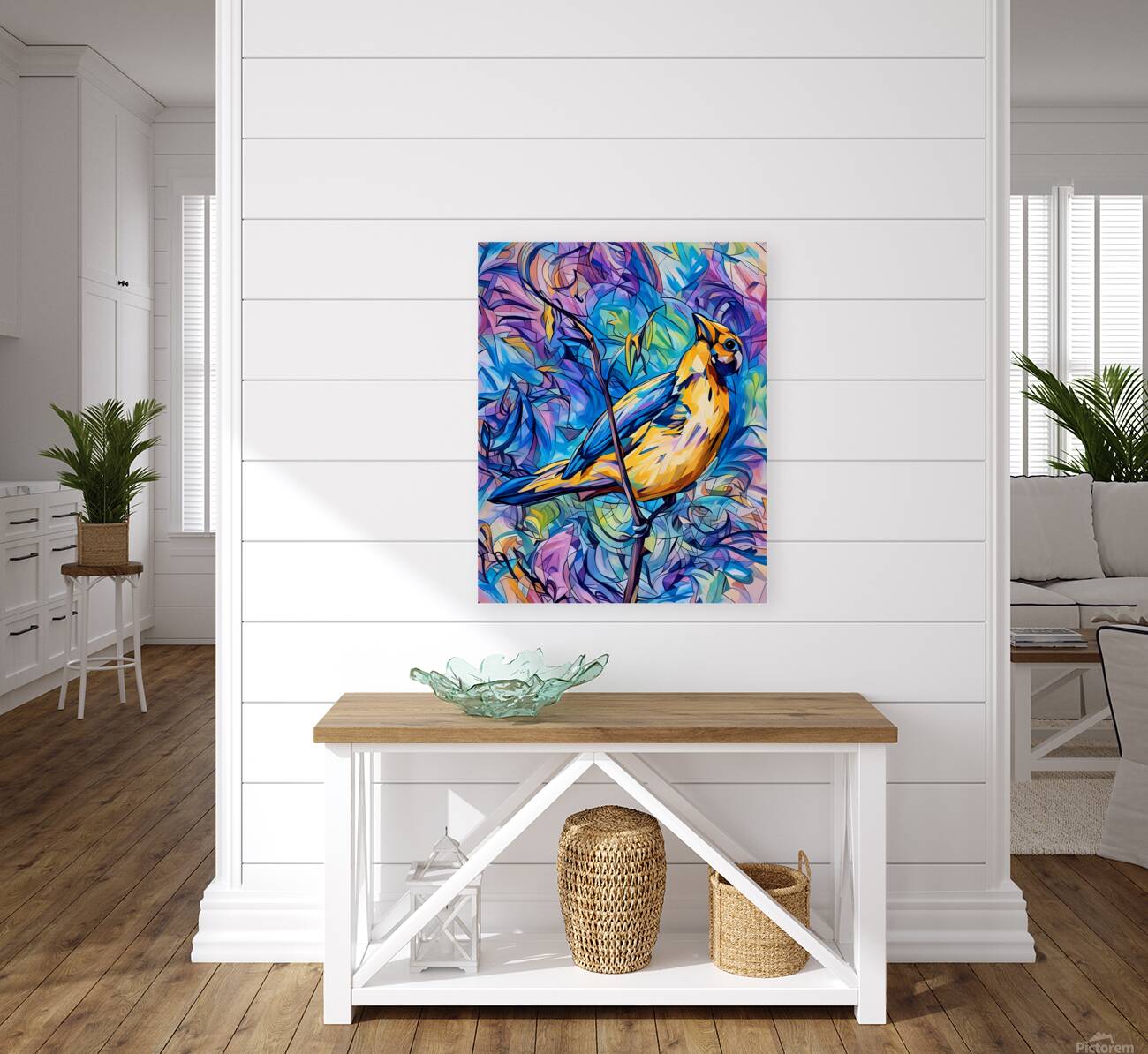 ArtXcl 166 bird on branch  Reproduction