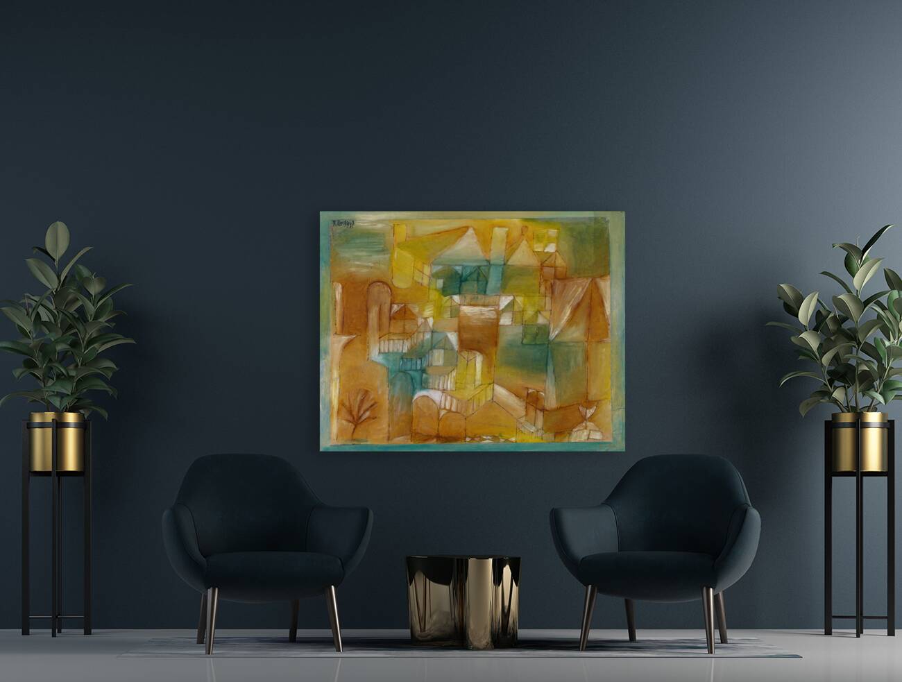 Facade Brown Green 1919 Paul Klee German 1879 Reproduction