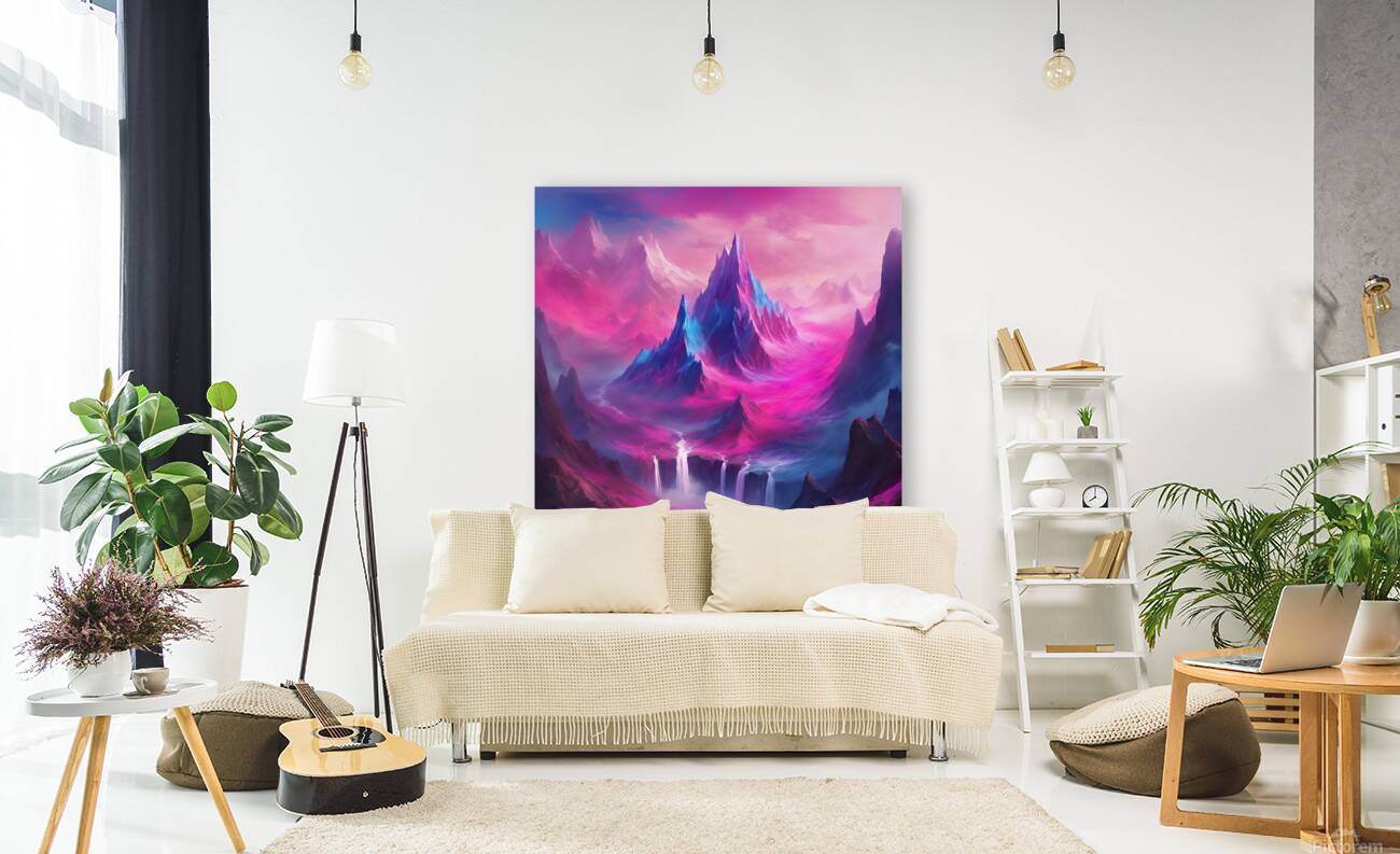  Surreal Mountain Range  Picture a surreal mount Reproduction