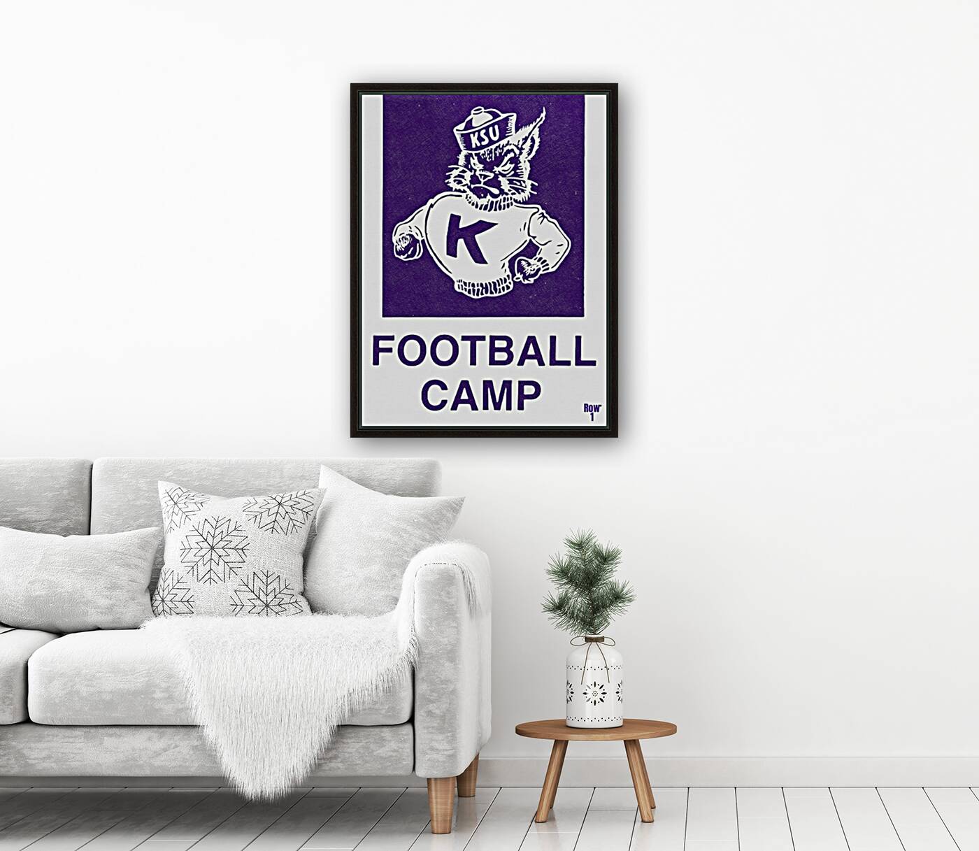 1970s ksu wildcat football camp art  Reproduction