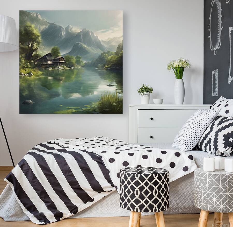 Serenity of Lakes  Take pictures of tranquil lake Reproduction