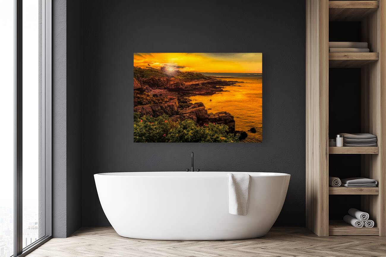 Sunset Fort Williams Park Cliffs Reproduction