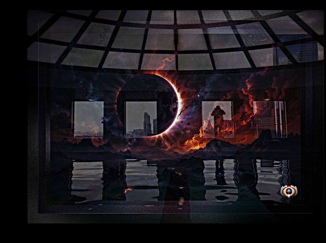 Solar Eclipse Cosmic Art Masterpiece that Transcends Boundaries Mesmerizing AI Concept Art by Xzendor7 Reproduction