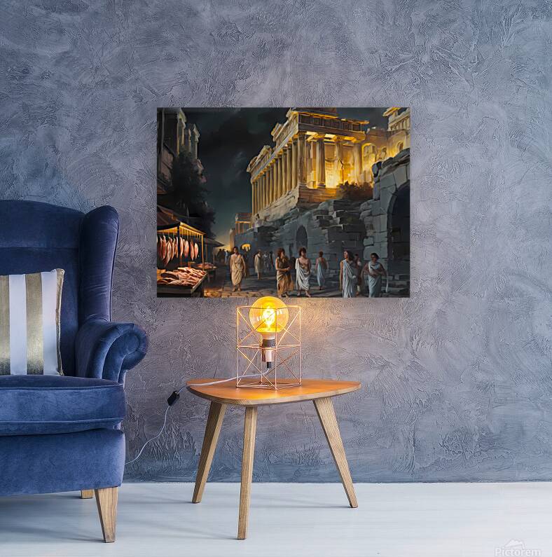  view of the interior of the ancient Athenian acropolis  Reproduction