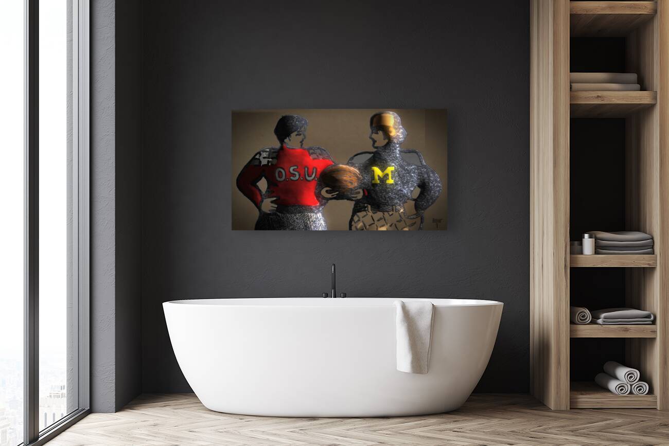 1901 Ohio State Michigan Football Art Remix Reproduction