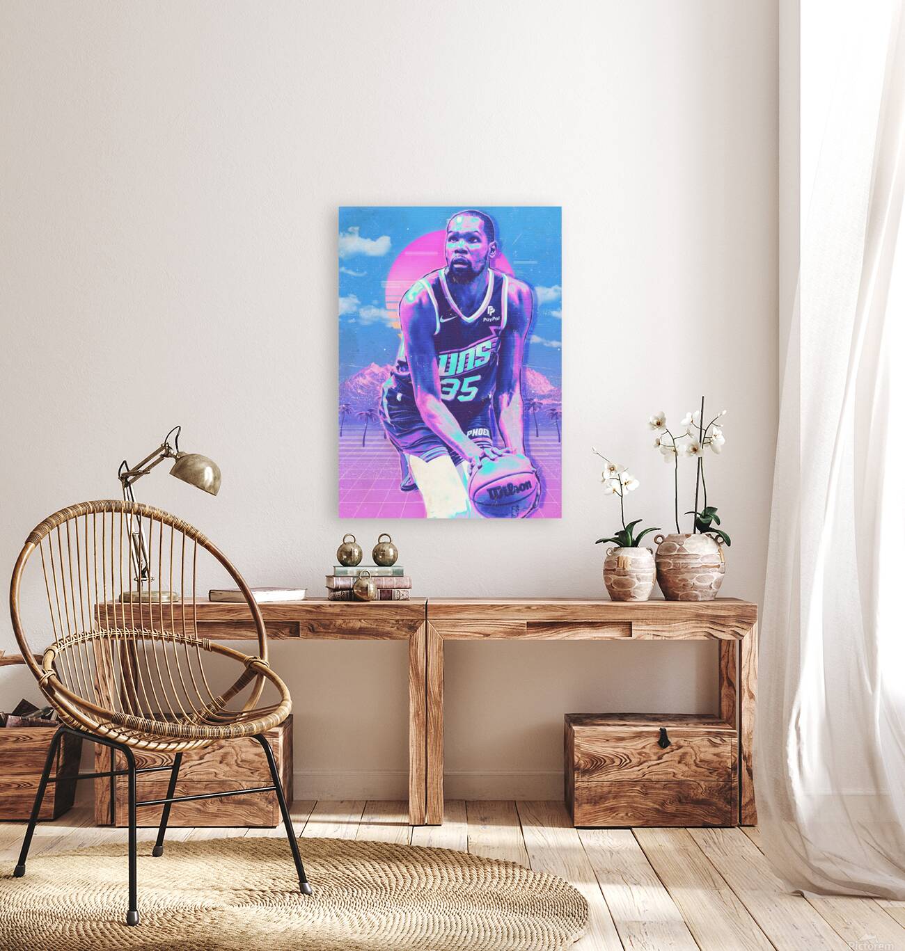 Retro Kevin Durant Poster Reproduction