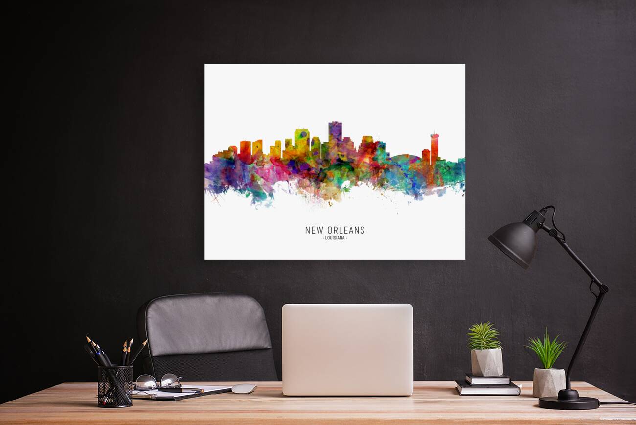 New Orleans Louisiana Skyline Reproduction
