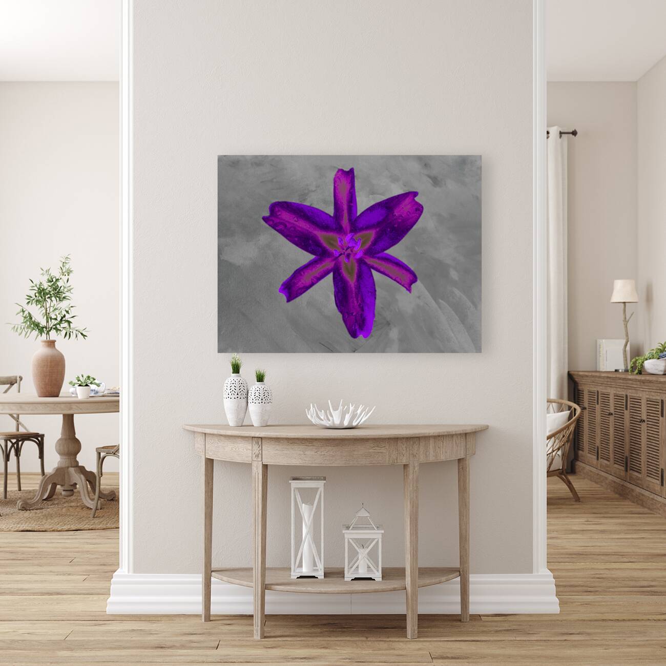   Abstract  Stunning Purple Lily Reproduction