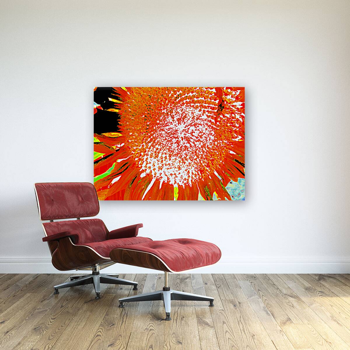 Abstract Vibrant Sunflower  Reproduction