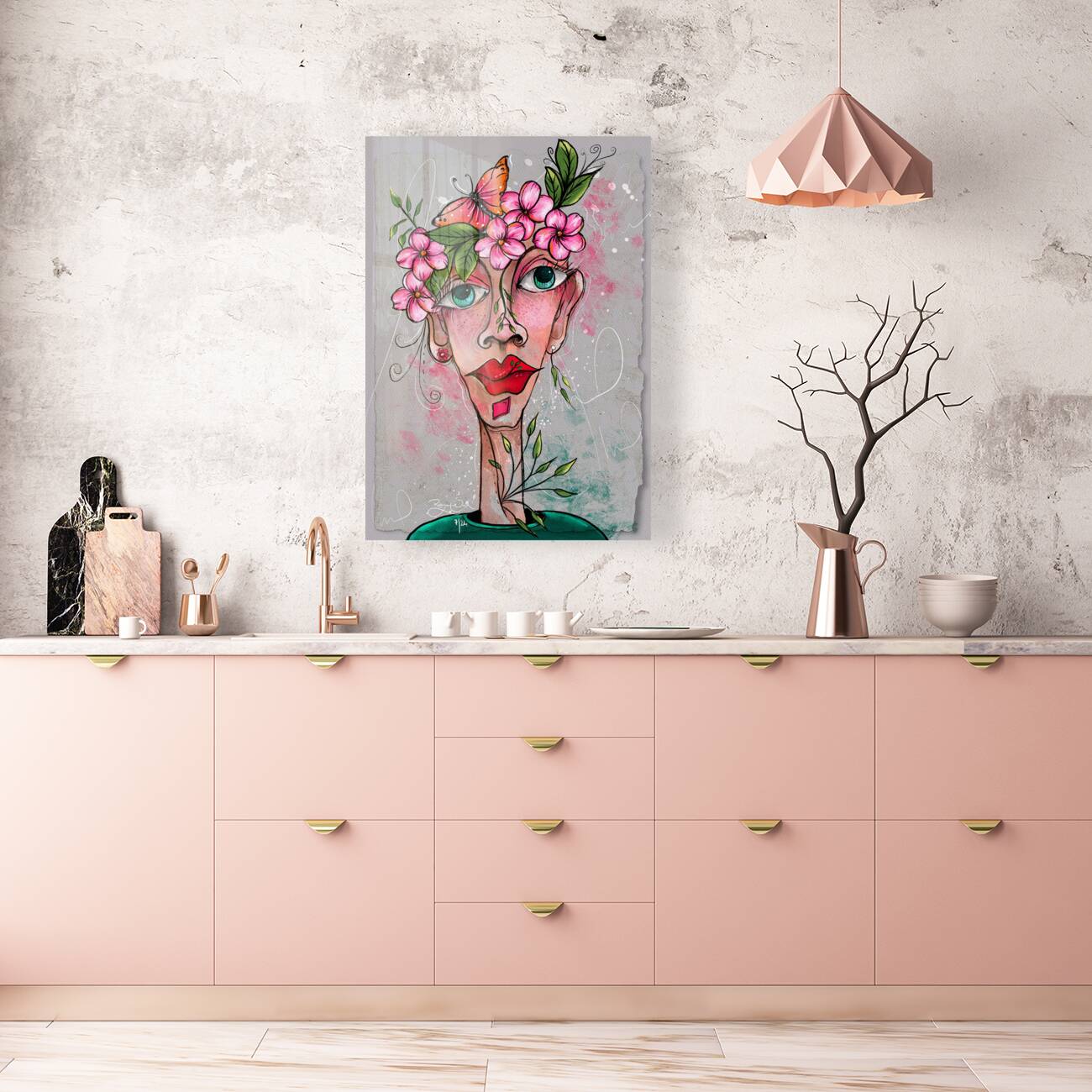 Pretty In Flowers Reproduction