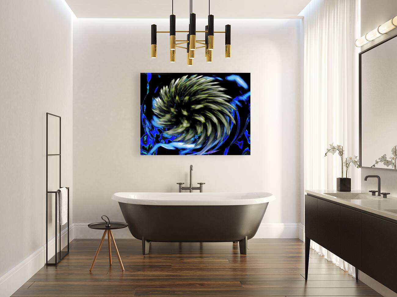 Coolest Abstract Swirling Woodland Flower  Reproduction