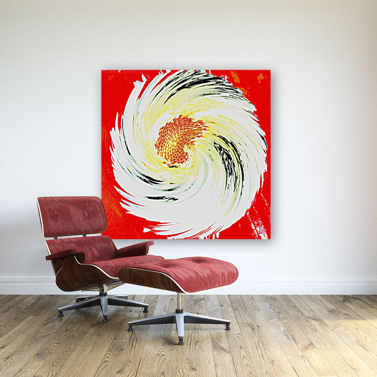  Abstract Swirling Daisy Flower Reproduction
