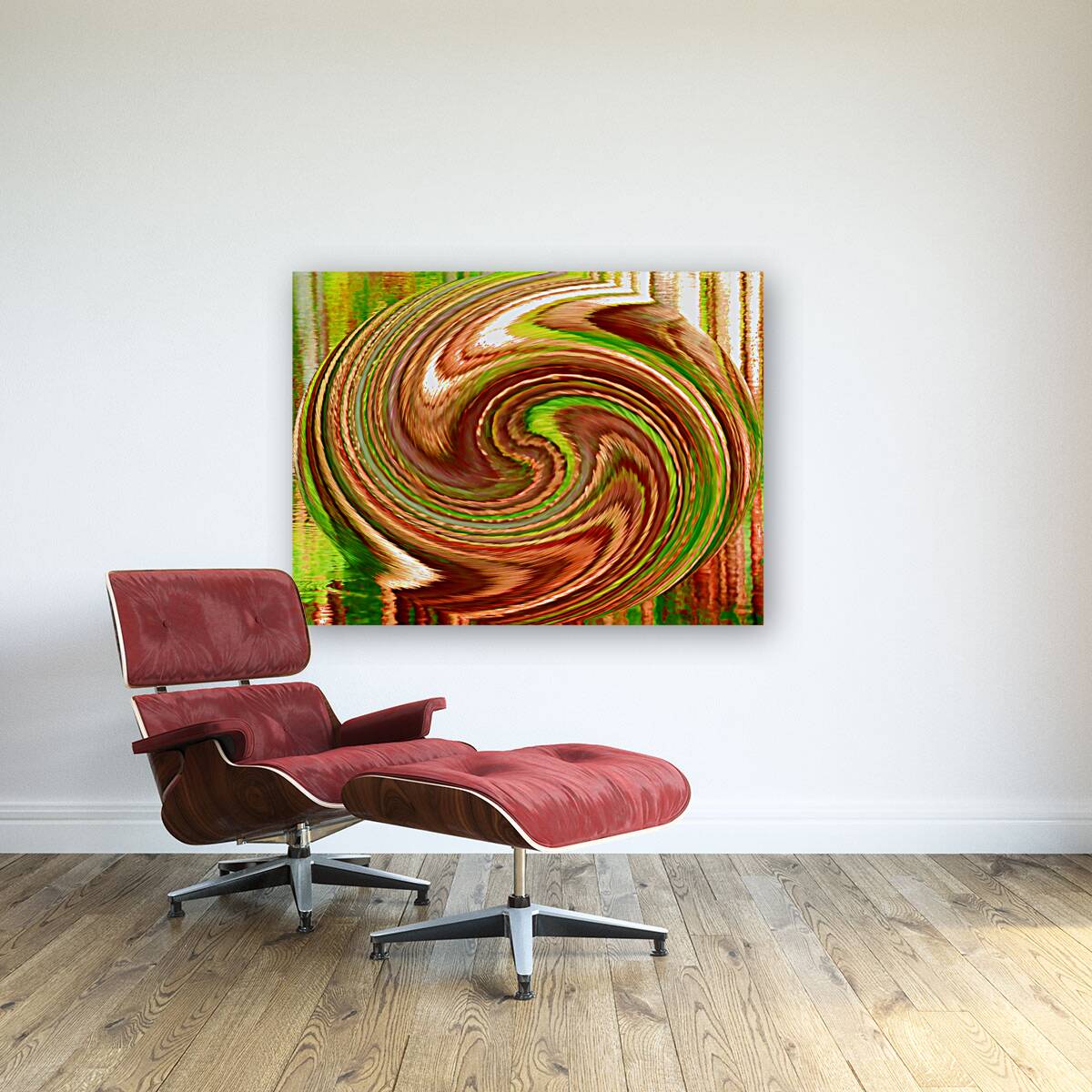 Abstract Swirling Earth Tones Lochan Water Reflections Reproduction