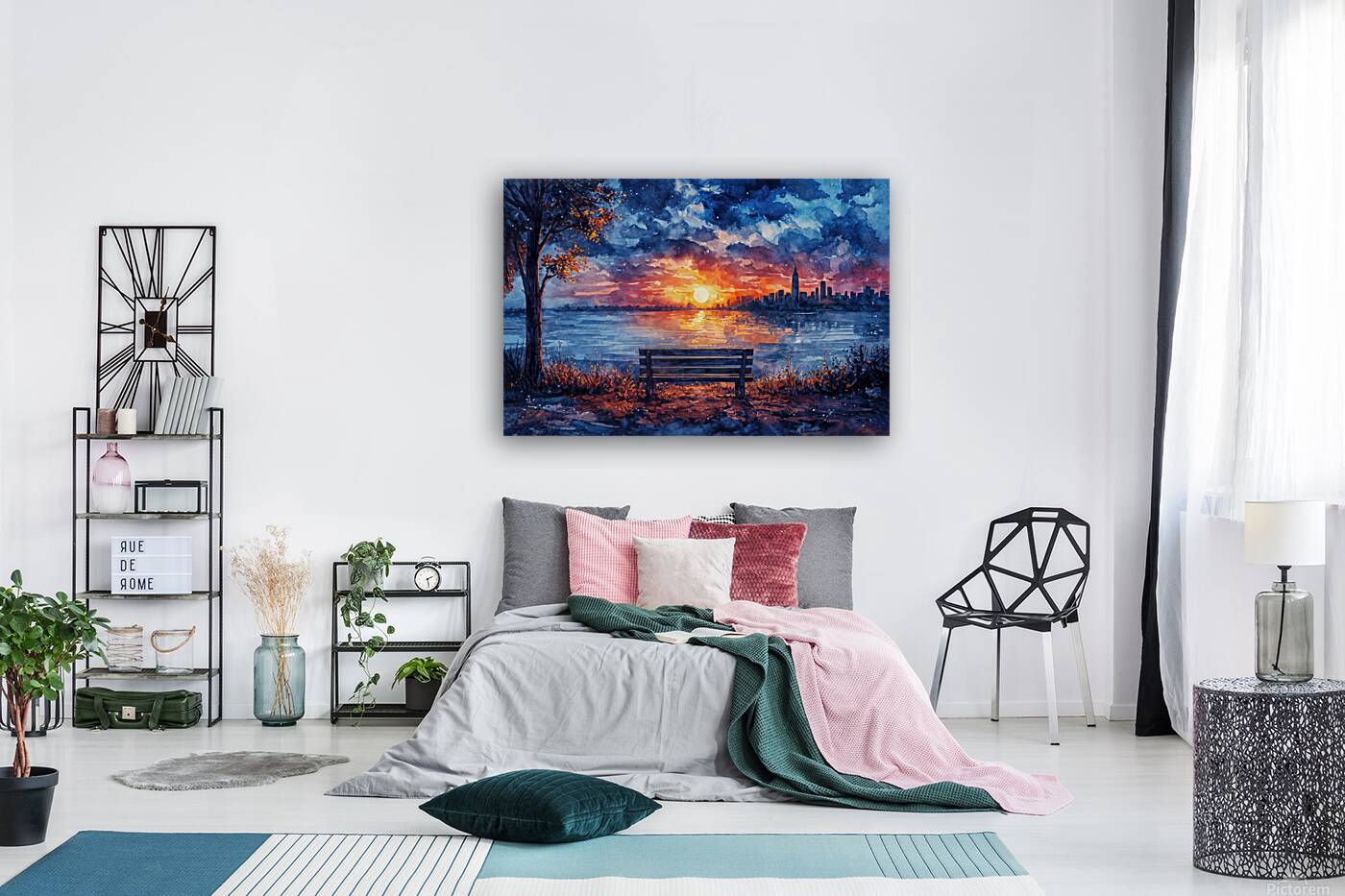 The Bench at the Citys Edge Reproduction