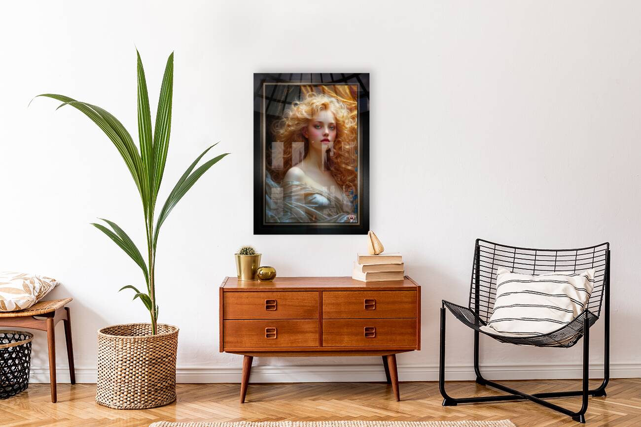 A Captivating Ethereal Beauty With Golden Curls Mesmerizing AI Concept Art by Xzendor7 Reproduction