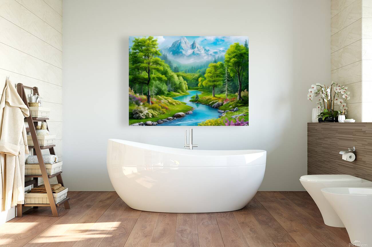  The tranquil landscape  - picturesque. Reproduction